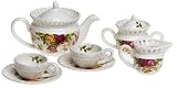 Royal Albert Old Country Roses Pierced 8-Piece Mini Tea Set, Service for 2