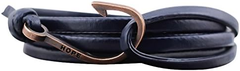 Leather Hook Bracelet for Men and Women - Durable PU Leather Bangle - Unisex Fashion Jewelry