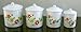Dollhouse Miniature Canister Set, 4 with Removable Lids, White #IM65383