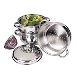 3 Tier 20cm Vegetable, Stockpot, Casserole, Colander Steamer Pan Set from Zodiac