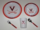 VIRGINIA CAVALIERS Team Logo 5 Piece BABY CHILD DINNER SET (Sipping cup, Plate, Bowl,... by WeSellSports
