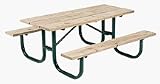 6' Extra Heavy Duty All Welded Picnic Table With 2 x 10 x 6' Pressure Treated Pine Planks