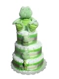 Gund Froggers Silly Stripes Baby Shower Diaper Cake (Frog)
