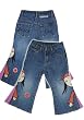 Groovy Girl Appliqu&eacute; Bellbottom Girls Jeans