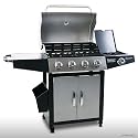 BBQG01DEschwarz_M+K EDELSTAHL GASGRILL GAS GRILL GRILLWAGEN BARBECUE BBQ MS MIT TEMPERATURANZEIGE