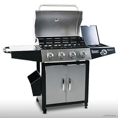 EDELSTAHL GASGRILL GAS GRILL GRILLWAGEN BARBECUE BBQ MS MIT TEMPERATURANZEIGE