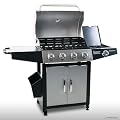 EDELSTAHL GASGRILL GAS GRILL GRILLWAGEN BARBECUE BBQ MS MIT TEMPERATURANZEIGE