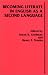 Books : Becoming Literate in English as a Second Language (Cognition and Literacy, Vol 2)