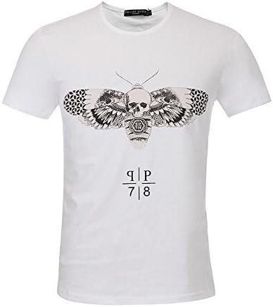 Wdve Men's The New Bio-Bee Butterfly Skull Three Recombinant T-shirt White