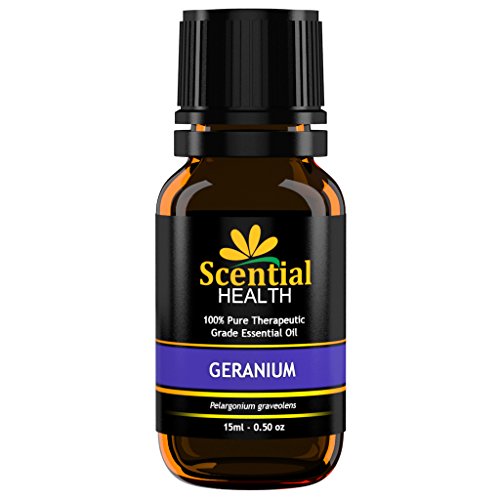 Geranium Essential Oil By Scential Health 15ml (.5oz) 100% Certified Pure Therapeutic Grade Essential Oil With No Fillers, Bases or Additives AND ZERO Carrier Oils