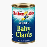 WHOLE BABY CLAMS, 12 pack of 10 oz cans by Chicken of the Sea