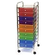 Advantus Cropper Hopper Home Center Rolling Cart, 10 Drawer Multi
