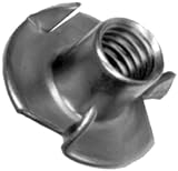 3/8-16 Thd., 7/16 Lg., Three Prong Tee-Nuts