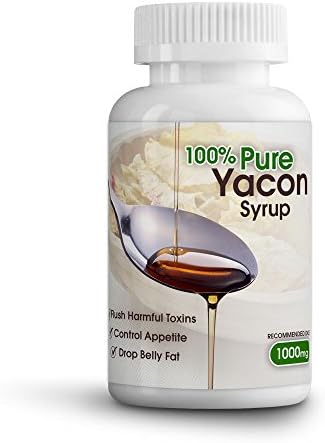 100% Pure Yacon Syrup Diet Pills 1 Mth Supply (60 Capsules) - Appetite Suppressant - Natural Metabolism Booster - Burn Belly Fat - Weight Loss Supplement