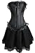 A018_Rock - Corsage Kleid Mini Rock Petticoat Gothic schwarz ,Grösse XL