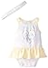 Calvin Klein Baby-Girls Newborn Yellow Print Sunsuit with Headband