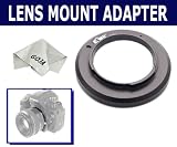 Lens Mount Adapter, Canon EOS EF Lens to 4/3 Four Thirds System Camera Mount Adapter for Olympus E-1, E-300, E-500, E-400, E-410, E-510, E-3, E-30, E-450, E-620 Panasonic Lumix DMC-L1, DMC-L10 and Leica Digilux 3 + 1 Ultra Fine Microfiber Cleaning Cloth