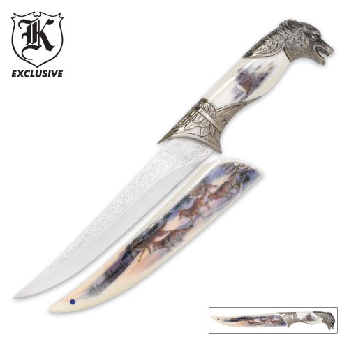 Custom Legend Wolf Bowie Knife Custom Legend Wolf Bowie Knife Hunting Knives