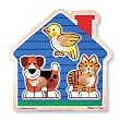 Melissa & Doug - 2055 - Puzzle - Encastrement Petite Main - Animaux Famille
