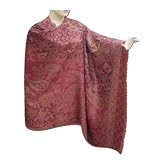 Self Design Indian Beautiful Bridal Look Handmade Wool Shawl From Kashmir, Gift For Wife (Free Shipping) Shwl0123r