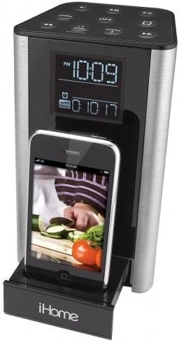 New Ihome Sdi Technologies Ip39 Desktop Clock Radio Lcd Dual Alarm Fm Ipod Dock Remote Control
