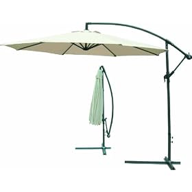 Redwood Leisure 3m Banana Steel Frame Parasol - Cream