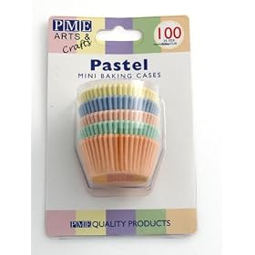 Pastel Mini Baking Cup Cake Cases Pack 100 from Wedding Acrylics