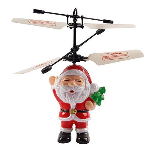 Kids Toy Xmas gifts RC Flying Santa Built-in Shining LED Lighting for Kids Teens gifts for Christmas