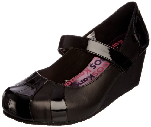 Kangaroos Women's Meldreth Bar Black Wedges Heels 