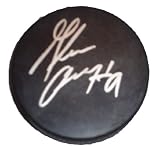 Glenn Anderson Autographed Black NHL Puck W/PROOF, Picture of Glenn Signing For Us, Edmonton Oilers, Toronto Maple Leafs, Hockey Hall of Fame