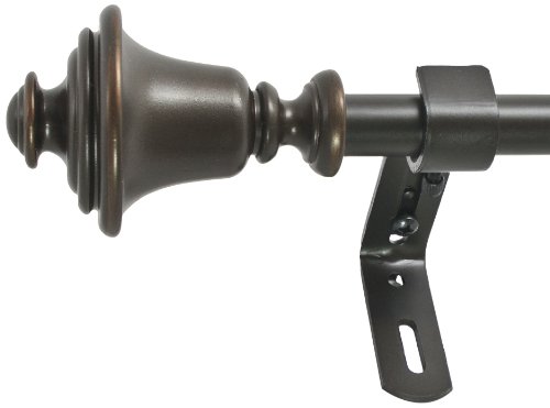 Montevilla 5/8-Inch Bell Window Treatment Rod Set, 48 to 86-Inch, Vintage Bronze