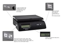 Weighmax 2822-35 lbs capacity, Black, postal shipping scale