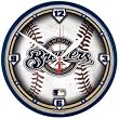 Milwaukee Brewers Wall Clock - Baseball Sports Merchandise