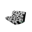 Universal-fit Hawaiian Hibiscus Floral Print Bench Seat Cover - Grey