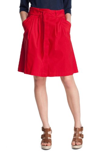 ESPRIT Collection Damen Rock (knielang), C23121, Gr. 36 (S), Rot (flame 610) Preisvergleich