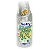 Hefty Clear Easy Grip 9 Ounce Cups, Case Pack, Twelve - 40 Count Packs (480 Cups)