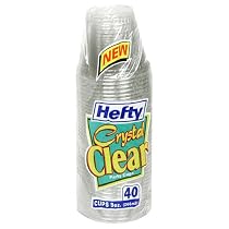 Hefty Clear Easy Grip 9 Ounce Cups, Case Pack, Twelve - 40 Count Packs (480 Cups)