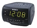 Sony ICF-C112 FM/AM Clock Radio with Full Power Back-up (Black)