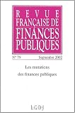 Revue fran�aise de finances publiques n
