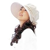酒井法子プロデュース 後ろ姿も可愛いつば広帽子 ベージュ