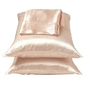 100% SILK SATIN BLUSH SHEET SET - KING