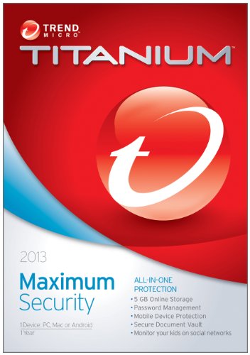 Trend Micro Titanium Maximum Security 2013 1User