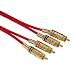 Hama Cinch-Kabel hochflexibel vergoldet 1,5m