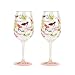 Lolita Love My Party Stiletto 16-Ounce Acrylic Wine Glasses, Set of 2