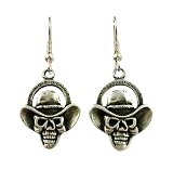 Surgical Steel Dangle Earrings Drover Skull