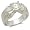 Solitaire CZ Center with Baguette Sides CZ Engagement Ring
