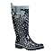 Solid-Rubber Rain Boots - Starry Sky Dots