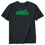 T-Shirt Black  Silhouette Dominica  Country