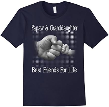 Men's Papaw Granddaughter - Best Friends For Life T-Shirt Father's Large Navy