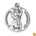 Sterling Silver Saint Christopher Medal and 24-inch Chain